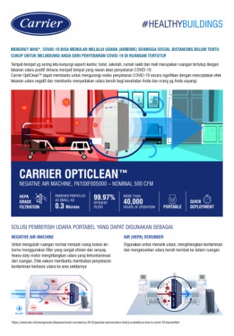 Catalog Carrier OptiClean™ Dual-Mode Air Scrubber & Negative Air Machine