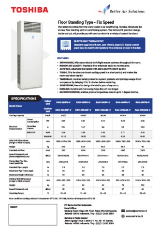 Catalog Toshiba LCML Fix Speed - Floor Standing